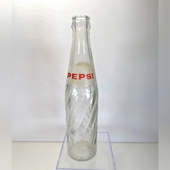 Vintage 1973 Pepsi Cola 10oz Bottle Clear Glass - Picture 3 of 4
